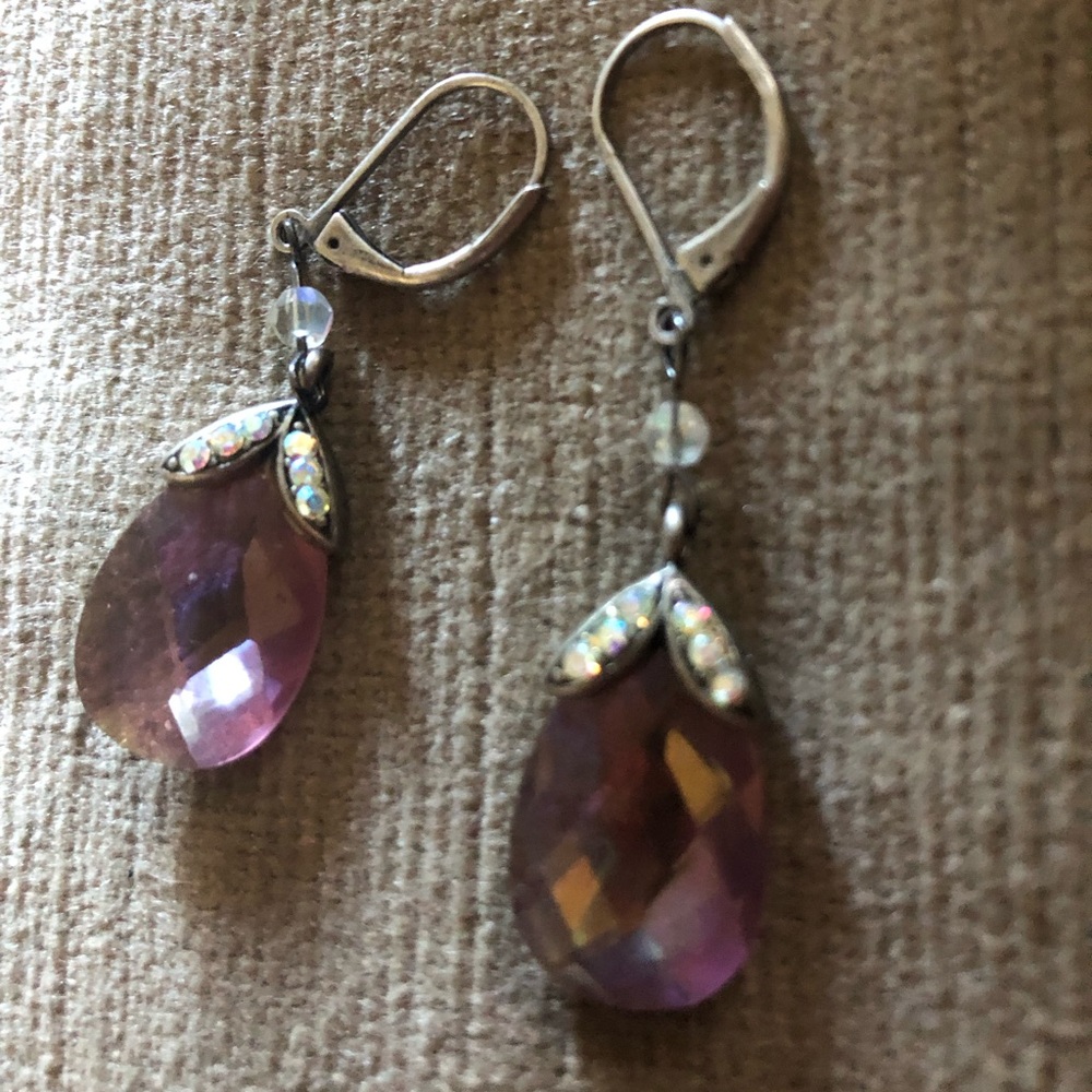 Avon w/NR Initials Austrian Crystal Earrings- 920 $20 or $15 w/offer